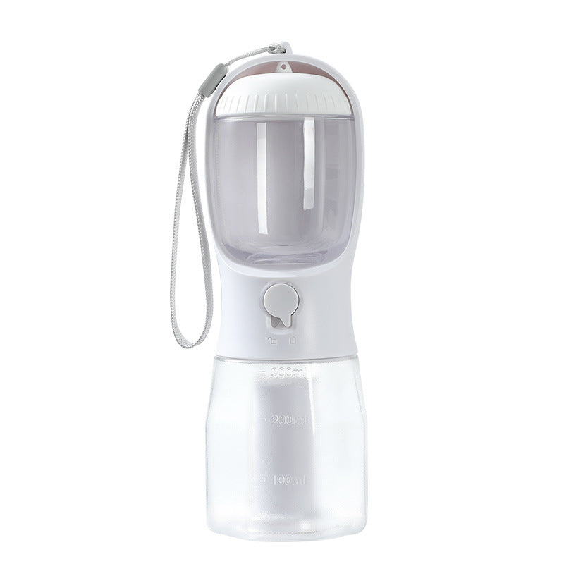 3-in-1 Portable Dog Water Bottle with Food & Waste Bag Dispenser — Leak-Proof Travel Pet Water Cup