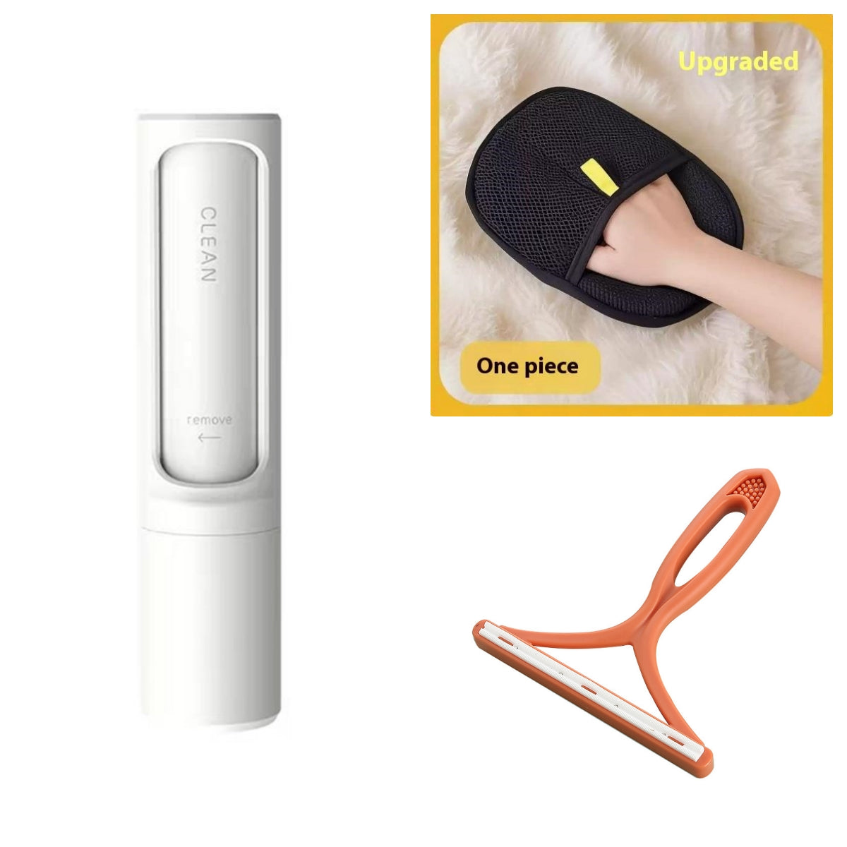 2-in-1 Self-Cleaning Pet Hair Remover Brush — Reusable Lint Roller for Dog & Cat Fur on Clothes, Furniture & Bedding